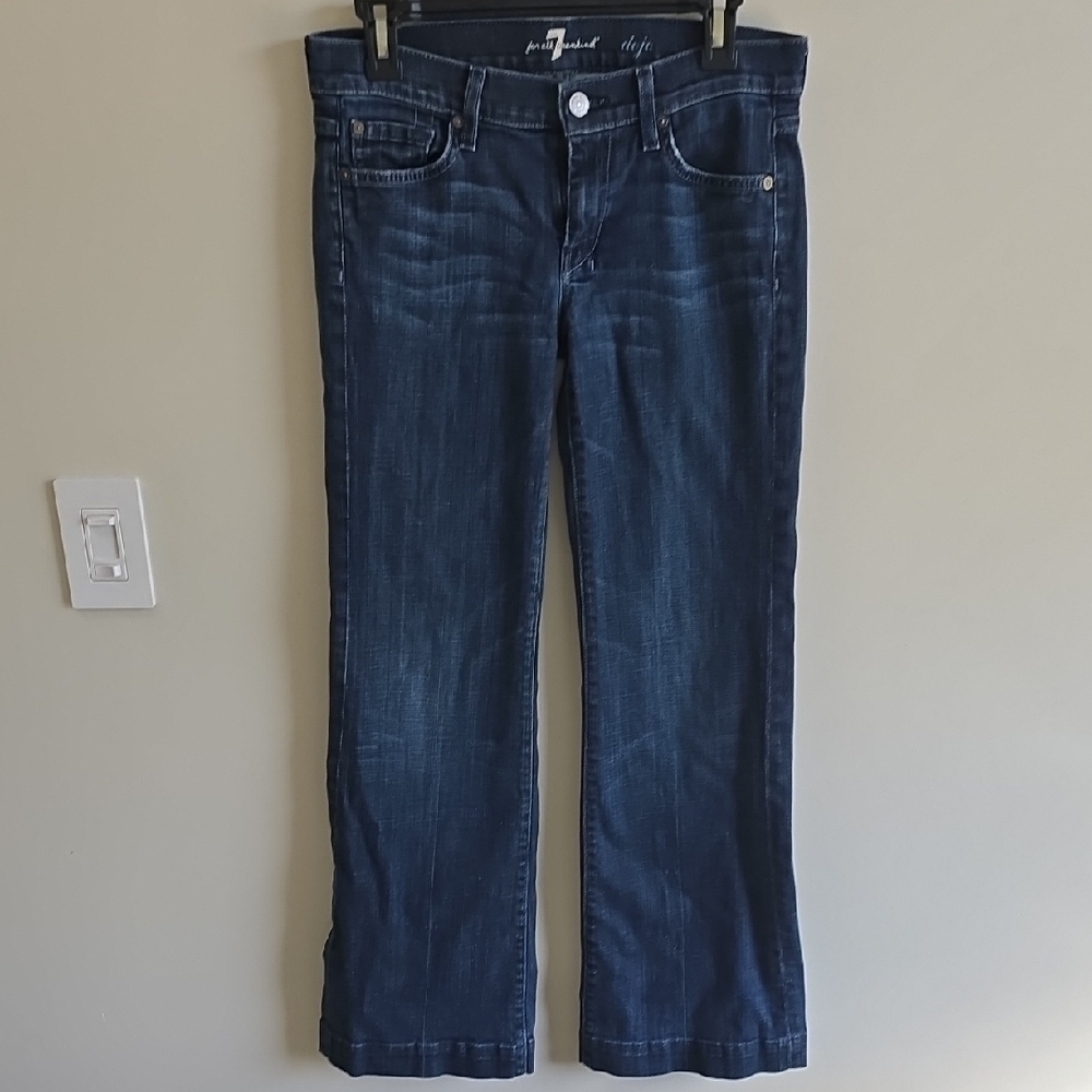 7 For All Mankind Women’s Boot Cut Jeans - Dark Indigo Blue